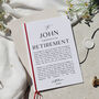Personalised Retirement Card For Husband Wife Partner Friend, thumbnail 1 of 5