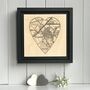 Customised Heart Shaped Map Print, thumbnail 7 of 10