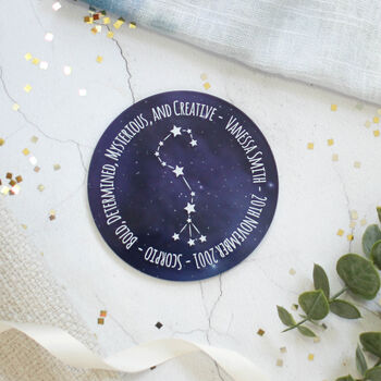 Personalised Constellation Coaster, Star Signs, 11 of 12