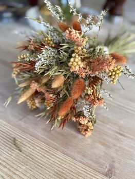 Spring Meadow Dried Flower Bouquet In Terracotta, 4 of 4