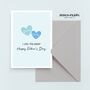 Personalised Blue Heart Father's Day Card, thumbnail 2 of 4