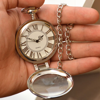 Engraved Pocket Watch With Standing Lid, 4 of 5