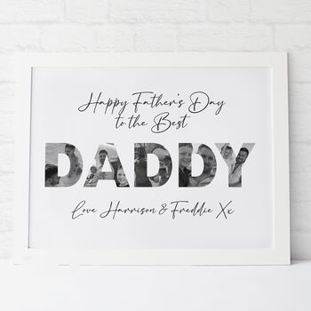Personalised Photograph Daddy Word Print, 2 of 2