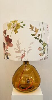 Orange 29cm Recycled Handmade Glass Table Lamp, 6 of 8