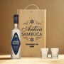 Personalised Antica Classic White Sambuca Gift Set With Shot Glasses 70cl, thumbnail 1 of 3