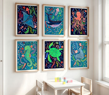 Whale Nursery Art Print, 10 of 12