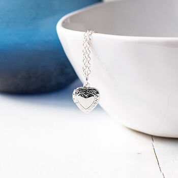 Tiny Heart Locket Necklace, 7 of 8