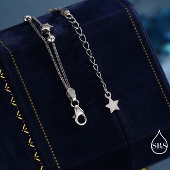 Sterling Silver Little Twinkle Stars Charm Necklace, 2 of 12