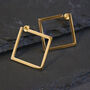 Square Earrings Gold Geometric Jewellery, thumbnail 1 of 6