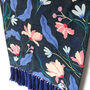 Navy Floral Hand Embroidered Wall Hanging, thumbnail 5 of 8