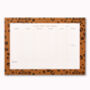 A4 Weekly Planner Desk Pad Mustard Leopard Animal Print, thumbnail 1 of 7