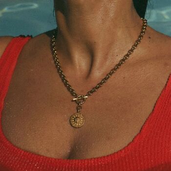Zodiac Sun Pendant Necklace, 5 of 9