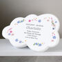 Personalised Floral Baby Memorial Cloud, thumbnail 2 of 3