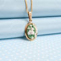 Hand Painted Lily Of The Valley Pendant Necklace, thumbnail 4 of 7
