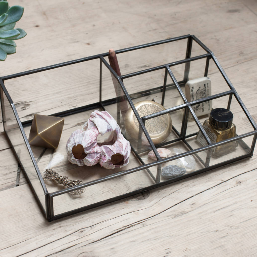 Metal And Glass Desk Organiser By all things Brighton beautiful