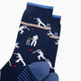 Cricket Players Bamboo Socks In Navy Blue, thumbnail 2 of 4