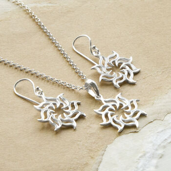 Sterling Silver Fire Star Necklace, 4 of 5