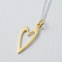 Sterling Silver Open Heart Necklace, thumbnail 3 of 3