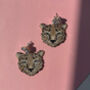 Hand Beaded Cheetah And Crystal Earrings, thumbnail 1 of 7