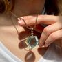 Personalised Fillable Hexagon Locket Necklace, thumbnail 1 of 7