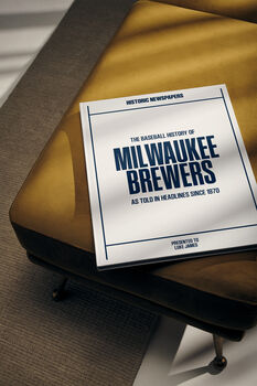 Milwaukee Brewers Personalised Gift Baseball Newspaper History Book, 9 of 10