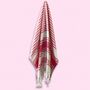Pink Hammam Striped Cotton Towel, thumbnail 1 of 4