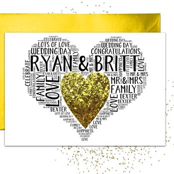 Personalised Wedding Love Sparkle Card, 7 of 7
