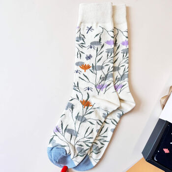 Pick Your Favourite Floral Star Sign Socks In A Box, 3 of 10