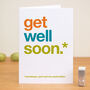 Funny 'Get Well Soon' Can't Be Arsed Card, thumbnail 1 of 3