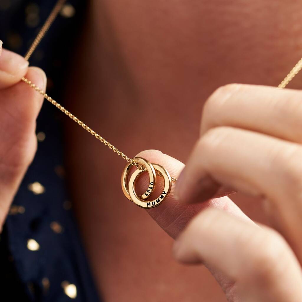 Linked Forever circles necklace in rose gold - Charli Bird
