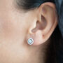 Crystal Framed Opal Stud Earrings, thumbnail 1 of 9