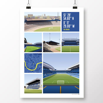 Chelsea Fc Views Of Stamford Bridge Poster, 2 of 8