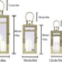 Set Of Three Candle Holder Glass Lantern Decorative, thumbnail 5 of 12