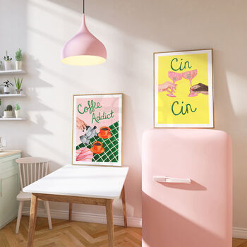 Coffee Addict Kitchen Wall Art Print, 5 of 11