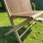 Teak Folding Bench Choose With Or Without Arms, thumbnail 5 of 7