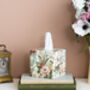 Wooden Vintage Floral Tissue Box Cover, thumbnail 1 of 4