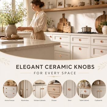 Sunflare Blossom Round Shaped Ceramic Knob, 6 of 9