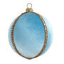 Handmade Upcycled Saree Ice Blue Bauble, thumbnail 3 of 3