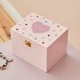 Personalised Wooden Heart Pink Jewellery Box Fsc®, thumbnail 1 of 5