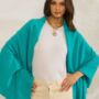 Turquoise Blue 100% Cashmere Travel Wrap Pashmina Shawl Gift Boxed, thumbnail 3 of 8