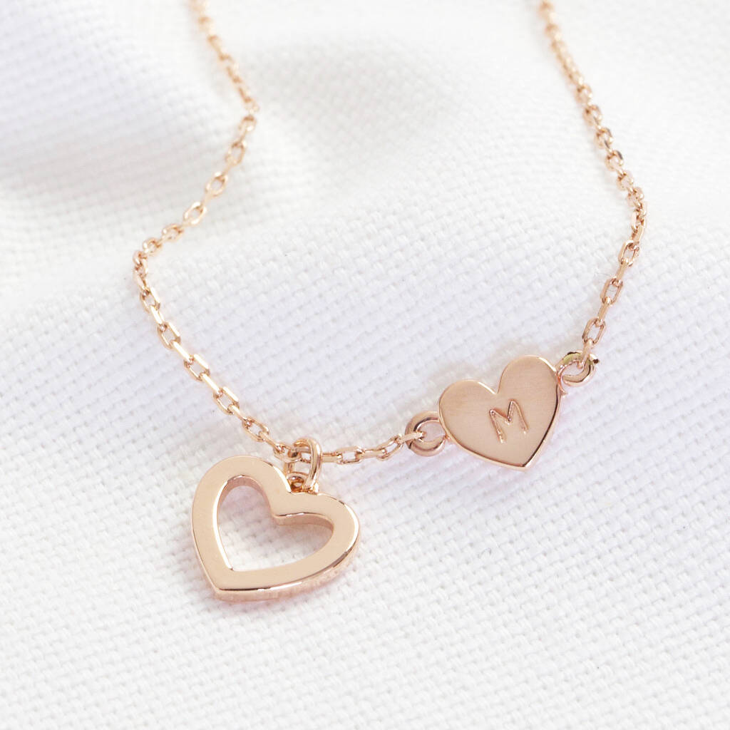Personalised Mismatched Heart Necklace By Lisa Angel ...