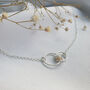 Sterling Silver Interlocking Circle Family Connection Necklace, thumbnail 6 of 8