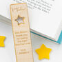 Personalised A* Teacher Wooden Bookmark Star, thumbnail 2 of 6
