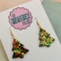 Sparkly Christmas Tree Glitter Resin Earrings / Christmas Gift / Secret Santa Gift, thumbnail 9 of 11
