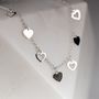 Solid Silver Open Heart Charm Bracelet, thumbnail 1 of 5