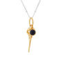 Wdts Bird Skull Necklace, Onyx Drop, thumbnail 4 of 4