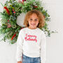 Personalised 'Believes' Christmas Embroidered Sweatshirt Jumper, thumbnail 3 of 5