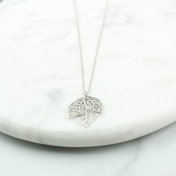 Sterling Silver 30th Birthday Leaf Necklace, 9 of 12