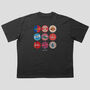 Barcelona Football Beer Mat Oversized T Shirt, thumbnail 1 of 10