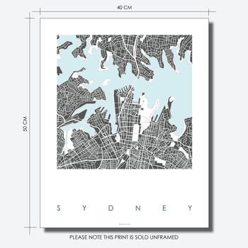Map Print Of Sydney Limited Edition, 4 of 5